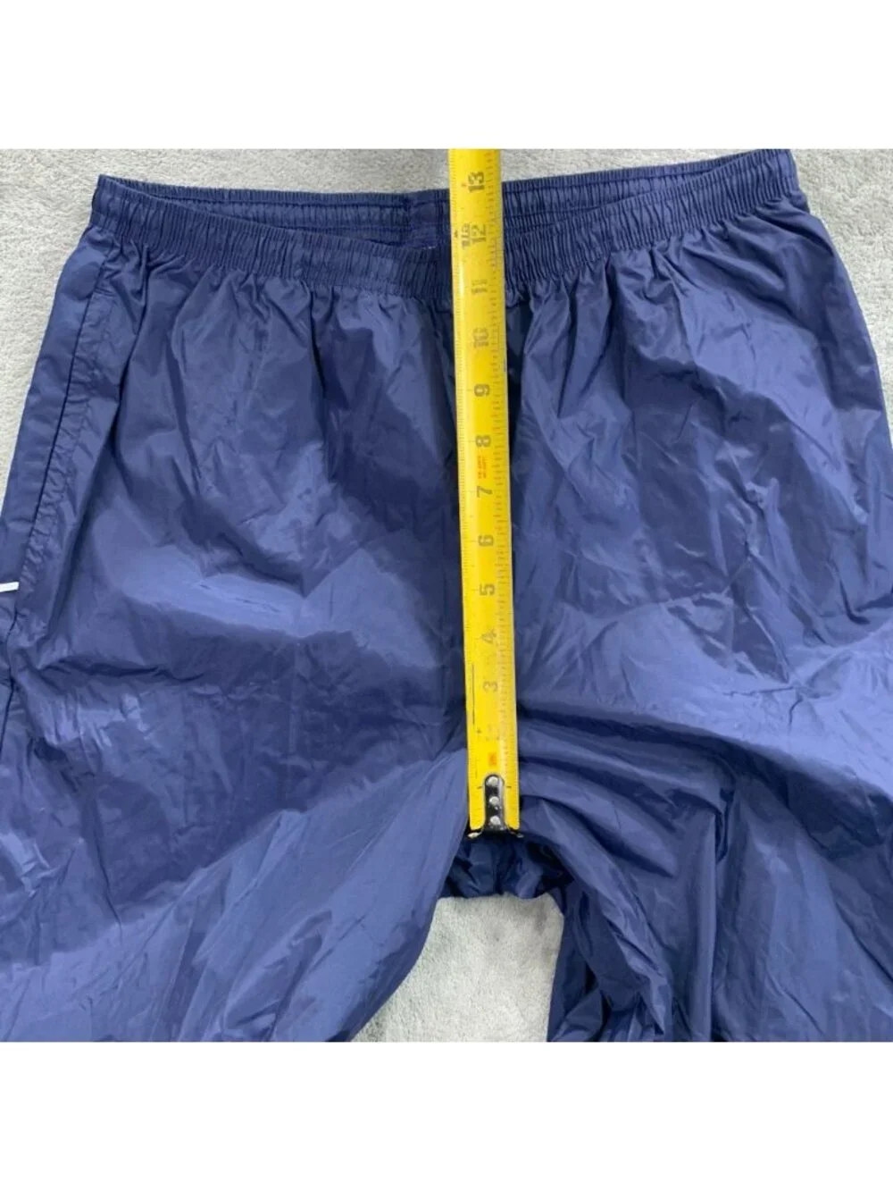 Vintage Nike Track Pants Mens Large Windbreaker Navy Blue Gray Tag 90’s Vented